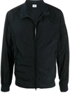 C.p. Company Zip-through High Neck Bomber Jacket In Blue