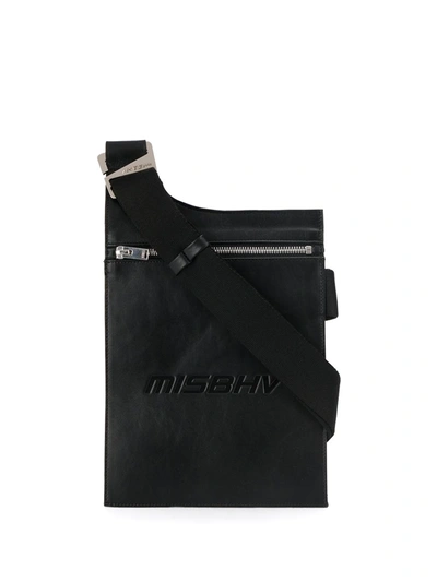 Misbhv Black Embossed Logo Envelope Shoulder Bag