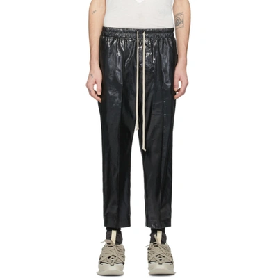 Rick Owens Black Cropped Astaire Trousers In 09 Black