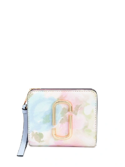 Marc Jacobs The Watercolor Snapshot Mini Compact Wallet In White