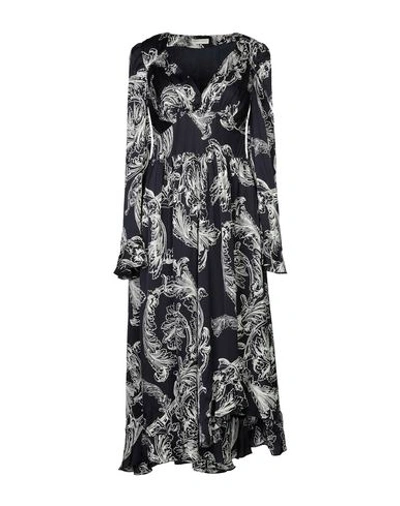 Stine Goya Woman Midi Dress Midnight Blue Size L Viscose In Dark Blue