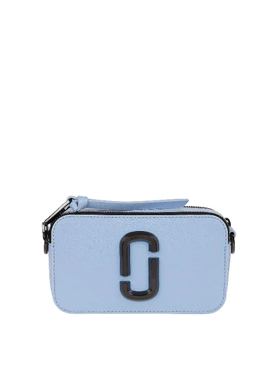 Marc Jacobs Snapshot Dtm Saffiano Leather Camera Bag In Light Blue