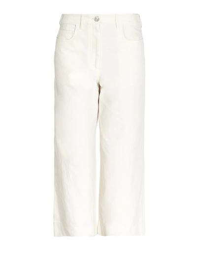 Kenzo Five Pocket Cropped Jeans In White