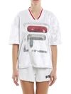 Fila Miu Sequined Maxi Logo T-shirt In White