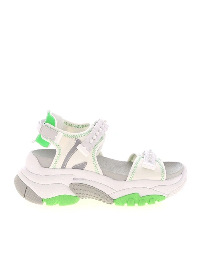 Ash Adapt Sandals In White And Green