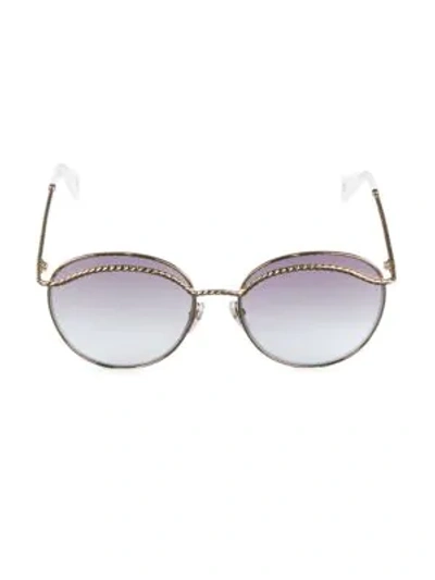 Marc Jacobs 58mm Rounded Aviator Sunglasses In Light Grey