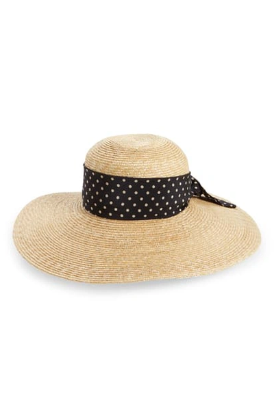 Gladys Tamez Brighton Scarf Straw Panama Hat In Natural/ Cream