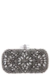Nina Gelsey Crystal Embellished Minaudiere In Gold-tone