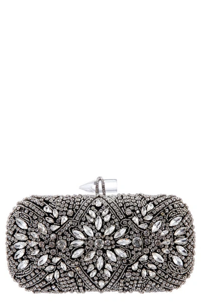 Nina Gelsey Crystal Embellished Minaudiere In Gold-tone