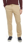 Vince Griffith Brushed Stretch Cotton Twill Chino Pants In Stone Khaki