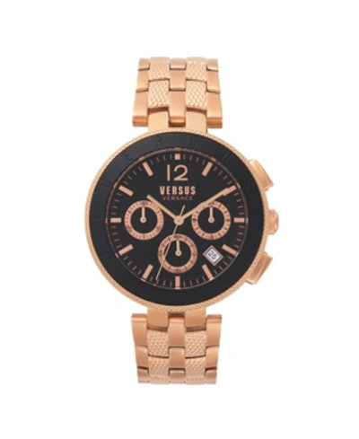 Versus Versace Logo Chronograph Bracelet Watch, 44mm In Black