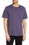Vince Men's Garment-dyed Crewneck T-shirt In Washed Shadow Plum
