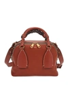 Chloé Daria Medium Day Bag In Smooth And Shiny Calfskin In Brown