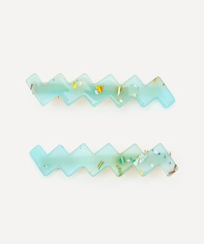 Valet Neeve Hair Clips Set Of Two In Blue