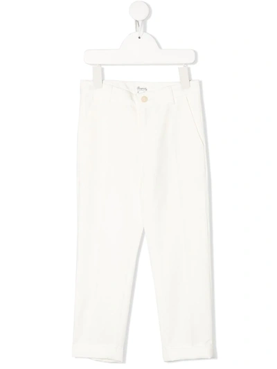 Bonpoint Kids' Slim-fit Trousers In White