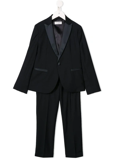 Paolo Pecora Kids' Tailored Two Piece Suit In Blue