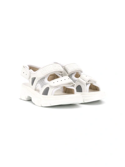 Gucci Kids' Junior Flashtrack Sandals In White