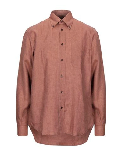 Anderson Linen Shirt In Brown