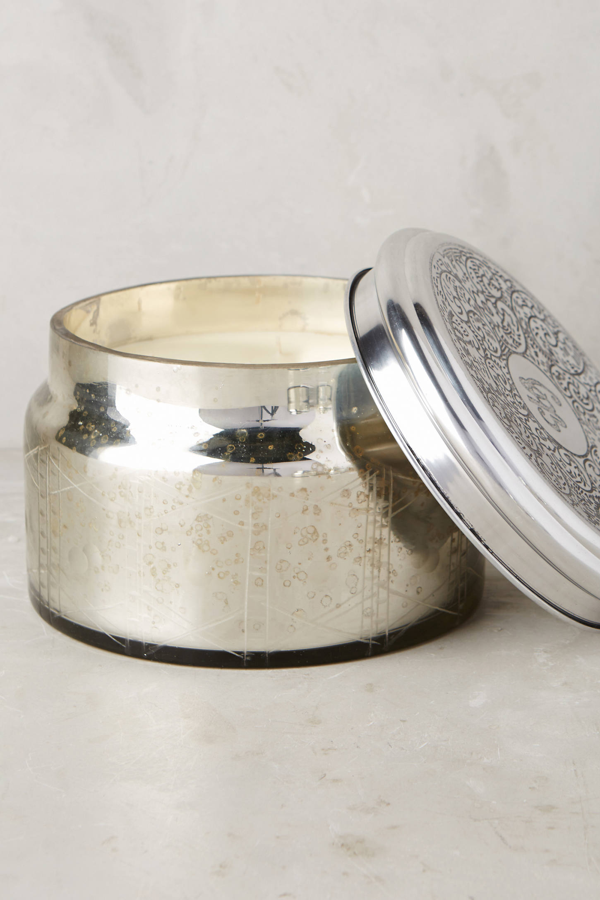 Colossal Mercury Glass Candle