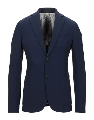 Giorgio Armani Suit Jackets In Dark Blue