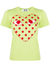 Comme Des Garçons Play Comme Des Garcons Play Men's Green Heart And Polka-dot Print Cotton-jersey T-shirt