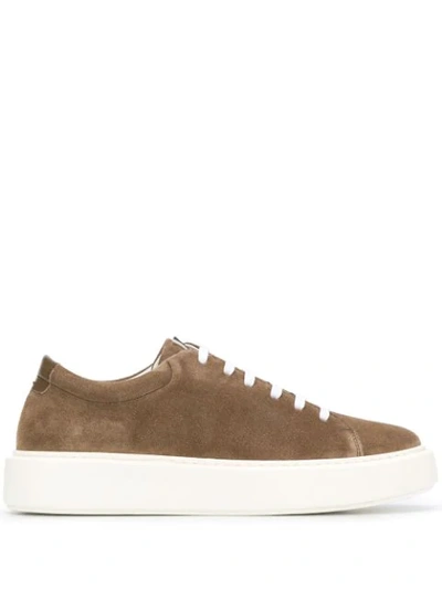 Low Brand Shelby Low Sneakers In Taupe Suede