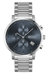 Hugo Boss Men's Chronograph Integrity Stainless Steel Bracelet Watch 43mm Women's Shoes In Assorted-pre-pack