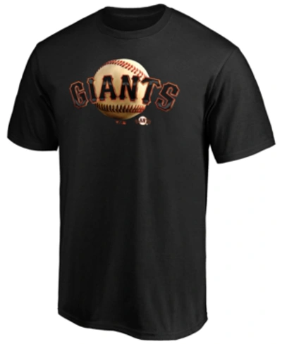 Majestic San Francisco Giants Men's Midnight Mascot T-shirt In Black