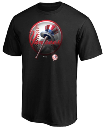 Majestic New York Yankees Men's Midnight Mascot T-shirt In Black