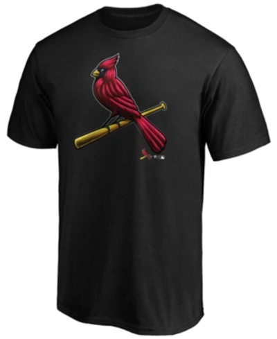 Majestic St. Louis Cardinals Men's Midnight Mascot T-shirt In Black