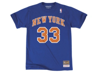 Mitchell & Ness Men's Patrick Ewing New York Knicks T-shirt In Blue