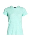 Atm Anthony Thomas Melillo Women's Cotton Schoolboy Crewneck Tee In Aqua