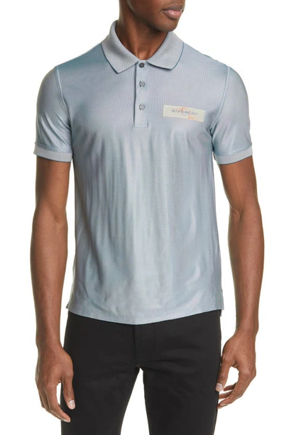 Givenchy Slim Fit Stretch Short Sleeve Polo In Grey