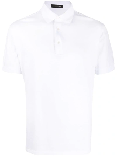 Ermenegildo Zegna Short-sleeve Polo Shirt In White