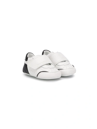 Dolce & Gabbana Babies' Touch Strap Sneakers In White