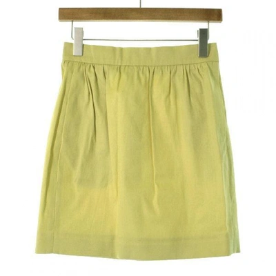 Pre-owned Balenciaga Yellow Cotton Skirt