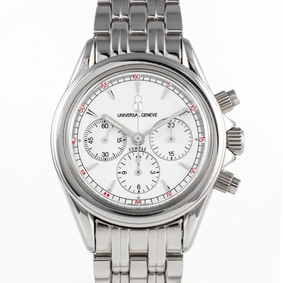 Pre-owned Universal Geneve Silver Steel Watch