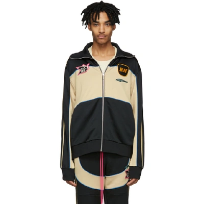 Rhude X  Logo Embroidered Track Jacket In Black