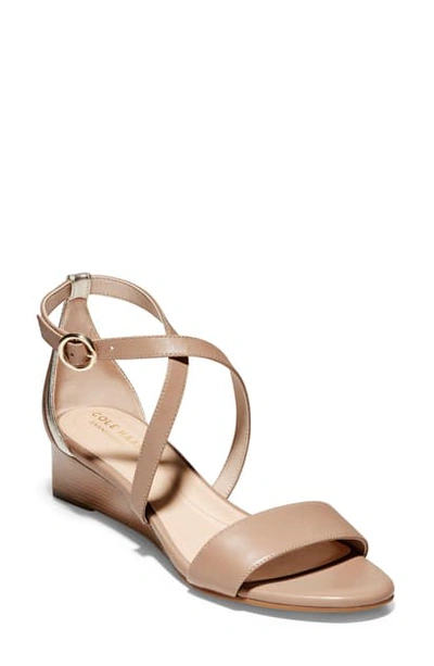 Cole Haan Hollie Wedge Sandal In Mahogany Rose Leather