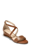 Cole Haan Hollie Wedge Sandal In Pecan Leather