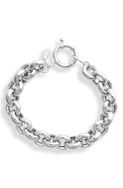 Loren Stewart Moderna Round Link Bracelet In Sterling Silver