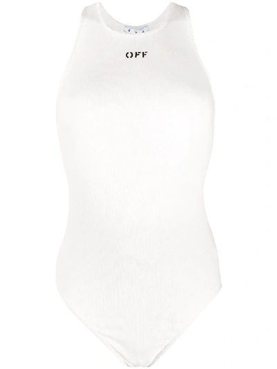 Off-white Sleeveless Bodysuit In White