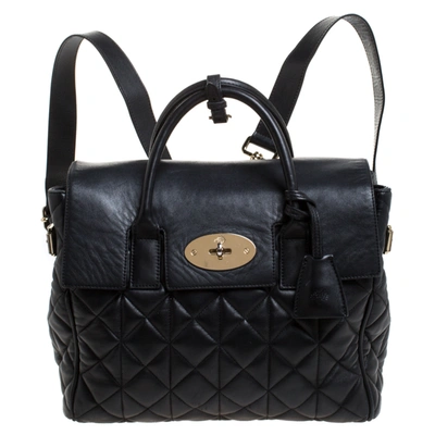 Pre-owned Mulberry Black Quilted Leather Cara Delevingne Convertible Bag