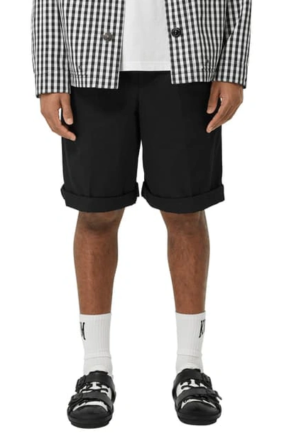 Burberry Casual Pleated Shorts In Black
