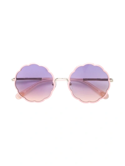 Chloé Kids' Flower Shaped Sunglasses In Purple