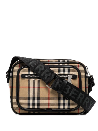 Burberry Paddy Vintage Check Crossbody Bag In Neutrals