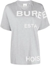Burberry Horseferry Print Cotton Oversized T-shirt In Grey