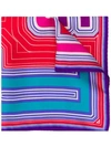 Etro Logo Print Pocket Square In Blue