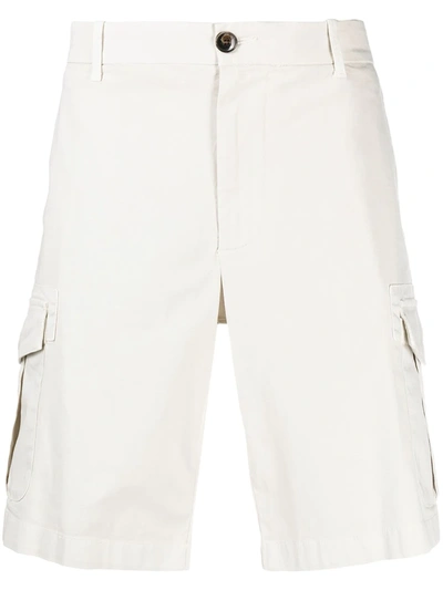 Eleventy Straight-leg Chino Shorts In White | ModeSens