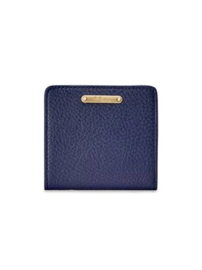 Gigi New York Mini Leather Bi-fold Wallet In Navy